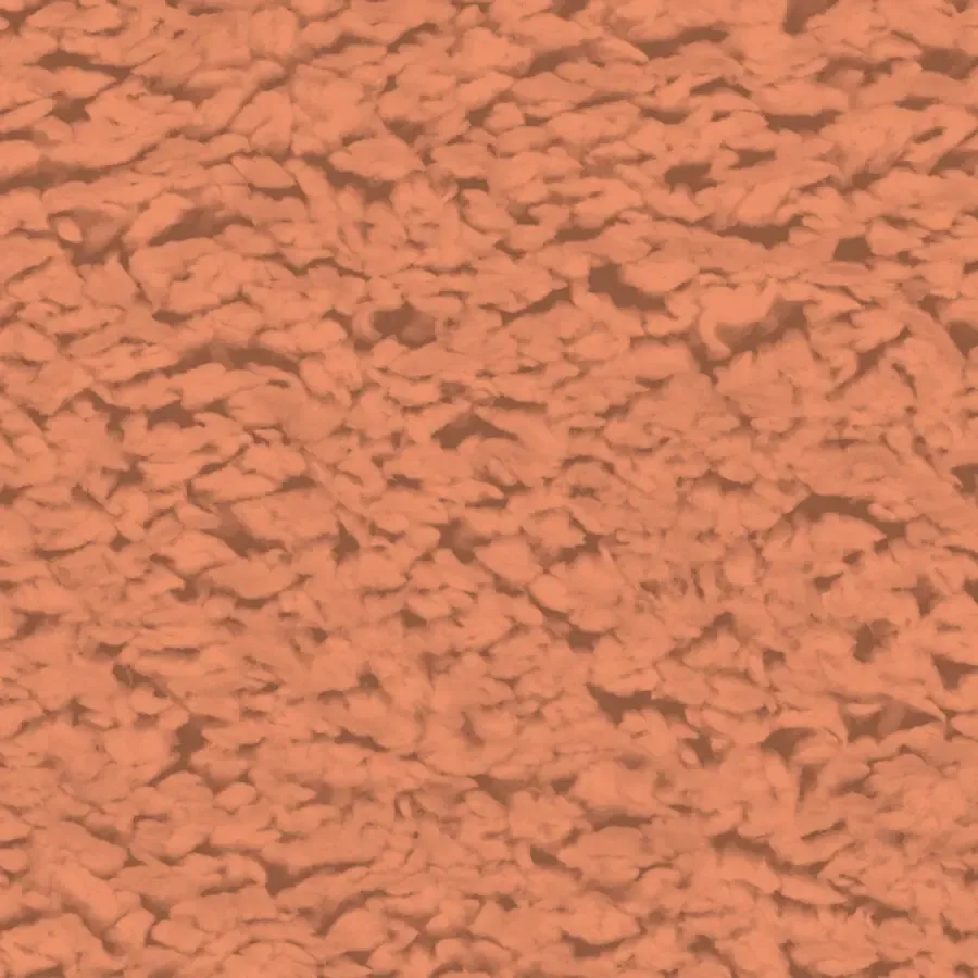 Close-up of Kaag Clay, a clay red bouclé fabric