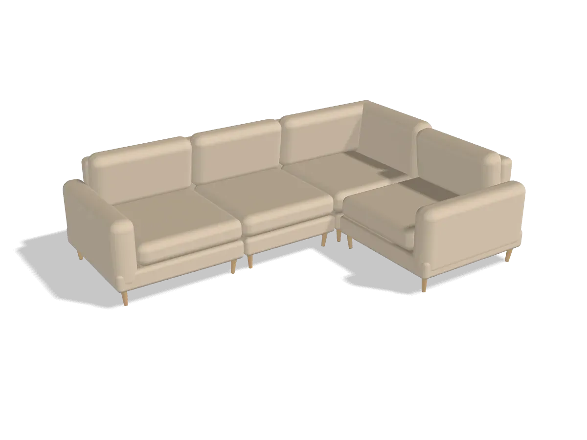 Tessel One Corner in linen sand