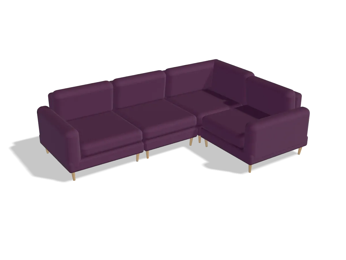 Tessel One Corner in Veluwe Plum